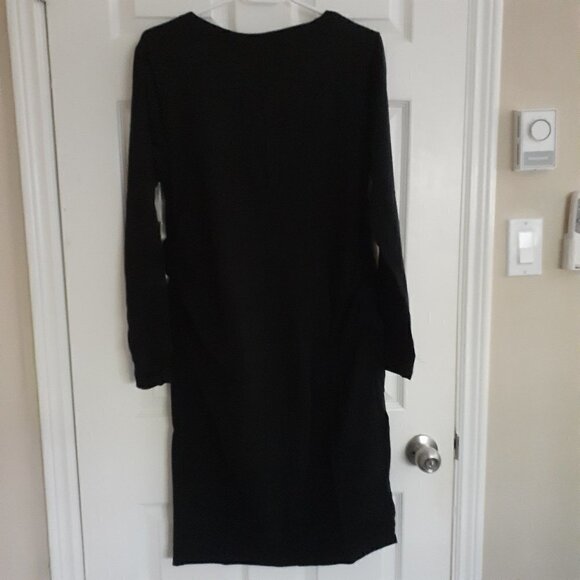 Paisley Sky Maternity NWT Women's XL Black Long Sleeve Dress - Picture 3 of 6